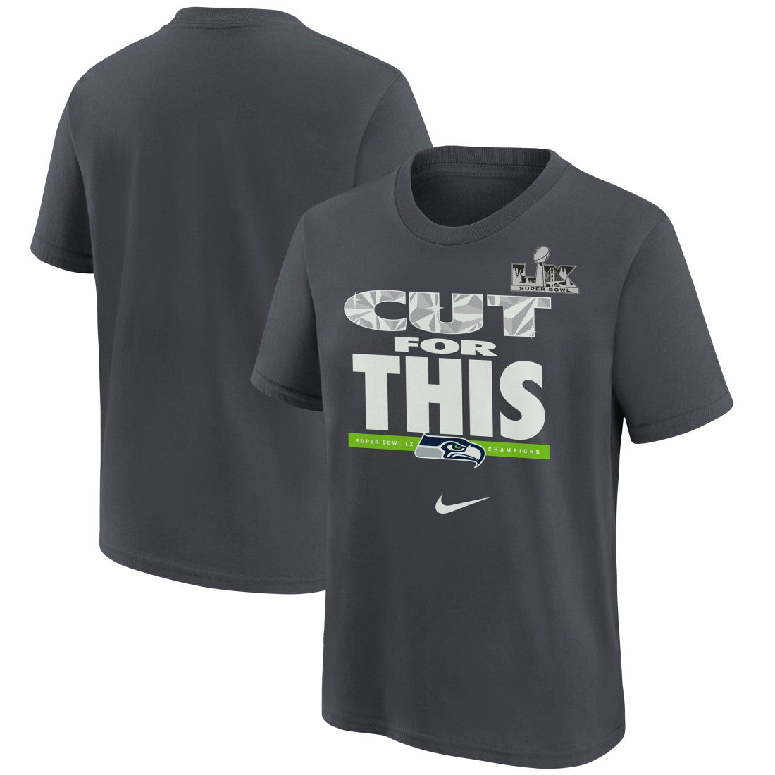 Seattle Seahawks Youth Super Bowl LX Champions Parade T-Shirt - Charcoal | Nike cheap