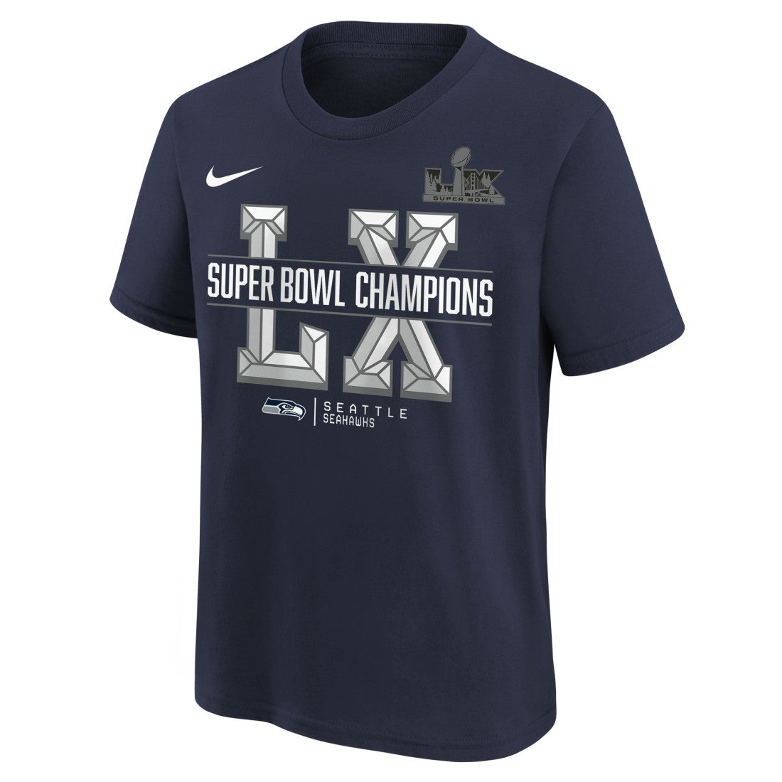 Seattle Seahawks Youth Super Bowl LX Champions T-Shirt - College Navy | Nike sale