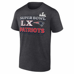 New England Patriots Super Bowl LX Big & Tall Battle Prep T-Shirt - Heather Charcoal for sale