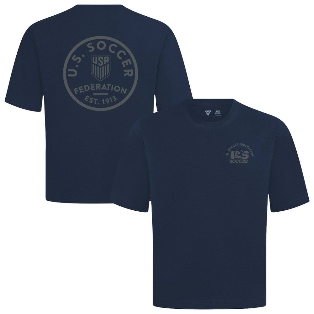 USMNT Levelwear Luxe Signature Knit Transit T-Shirt - Navy sale