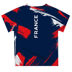 France National Team Vive La Fete Youth Paint Brush T-Shirt - Navy sale