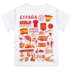 Spain National Team Vive La Fete Youth Impressions Artwork T-Shirt - White online