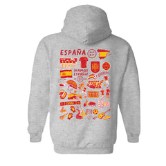 Spain National Team Vive La Fete Women's Impressions Artwork Hoodie - Gray outlet