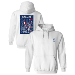 France National Team Vive La Fete Women's Impressions Artwork Hoodie - White shop