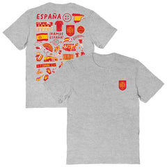 Spain National Team Vive La Fete Women's Impressions Artwork Fitted T-Shirt - Gray online