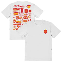 Spain National Team Vive La Fete Women's Impressions Artwork Fitted T-Shirt - White outlet
