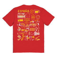 Spain National Team Vive La Fete Women's Impressions Artwork Fitted T-Shirt - Red outlet