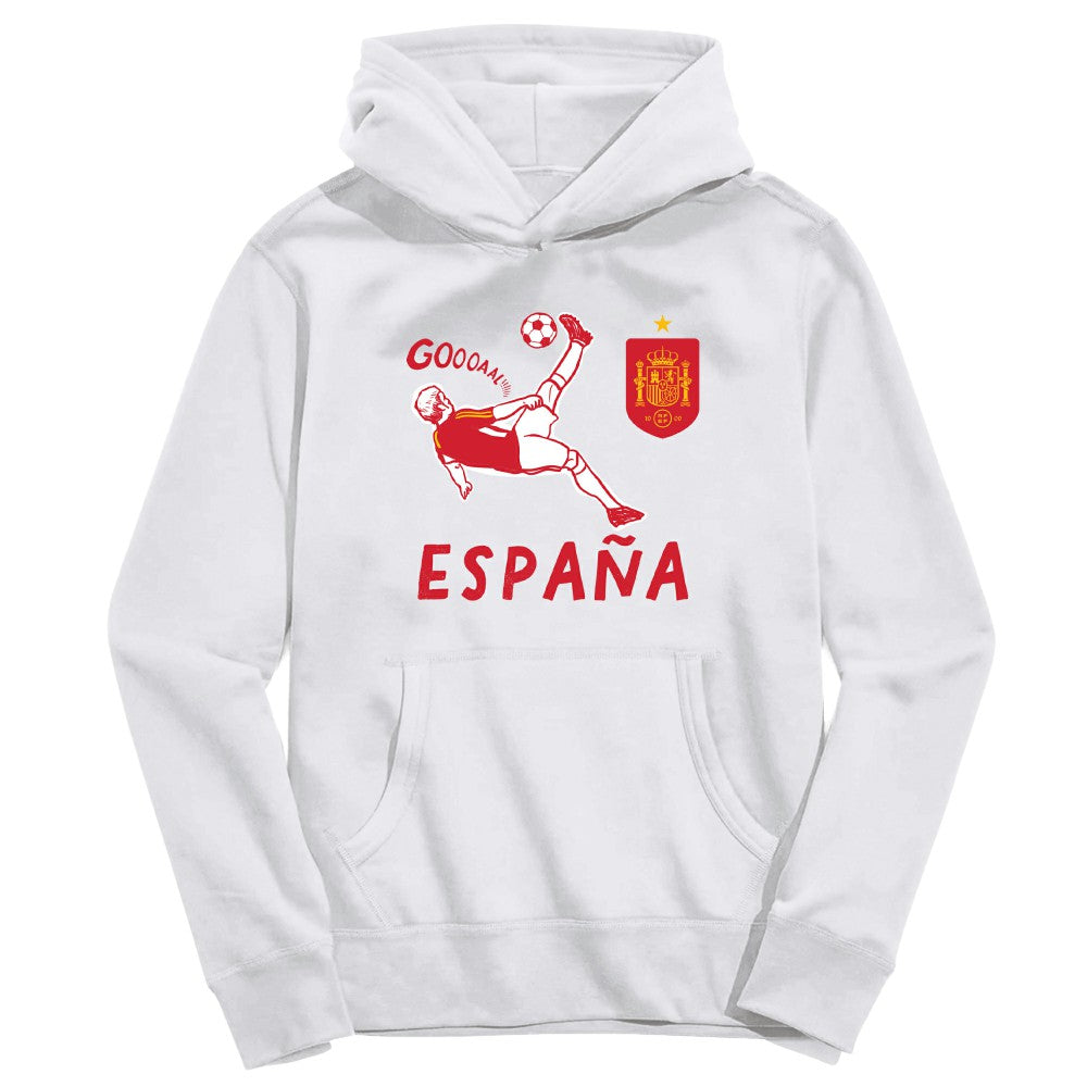 Spain National Team Vive La Fete Youth Chilena Style Hoodie - White discount