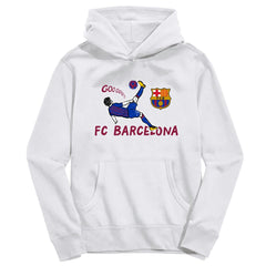 Barcelona Vive La Fete Youth Chilena Style Hoodie - White for sale