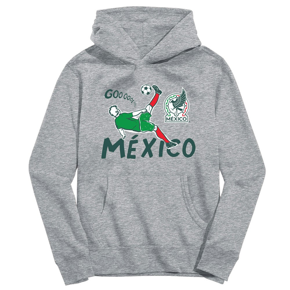 Mexico National Team Vive La Fete Youth Chilena Style Hoodie - Gray online
