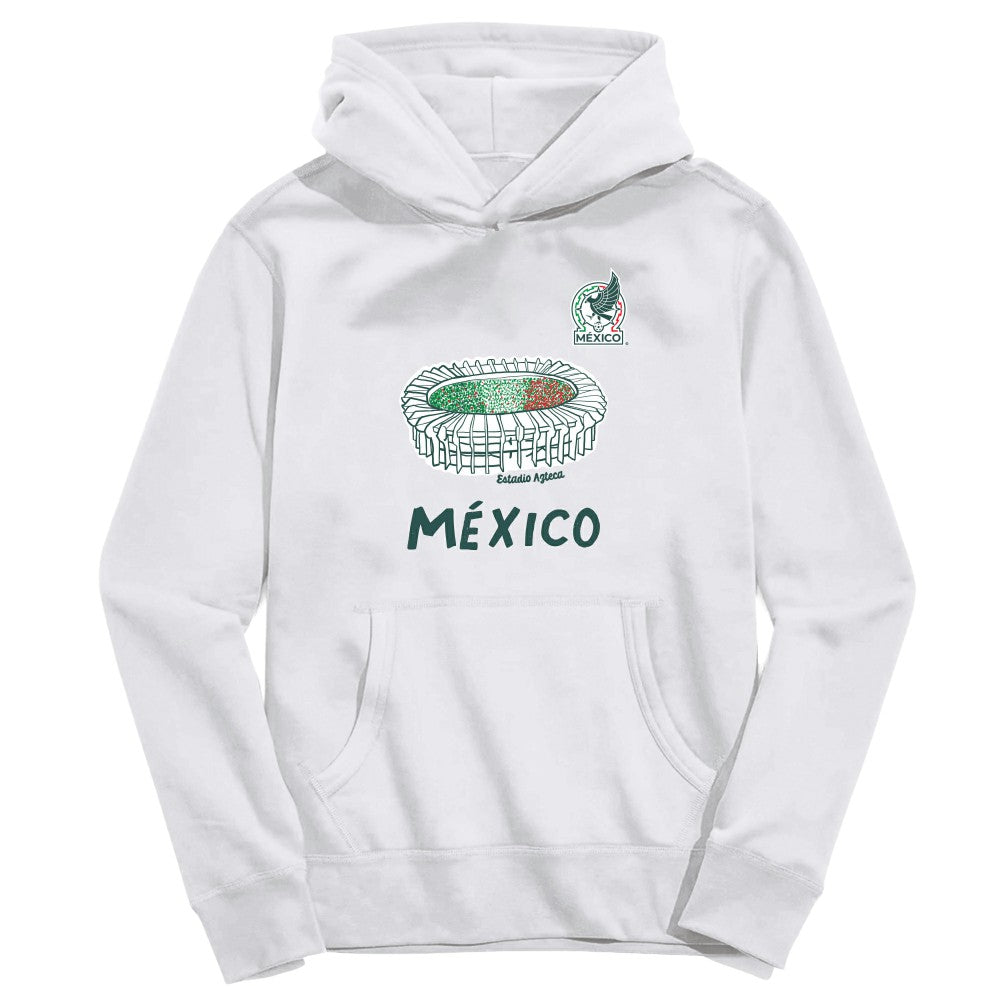 Mexico National Team Vive La Fete Youth Stadium Style Hoodie - White discount