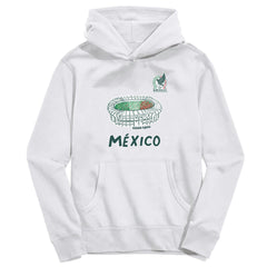 Mexico National Team Vive La Fete Youth Stadium Style Hoodie - White discount