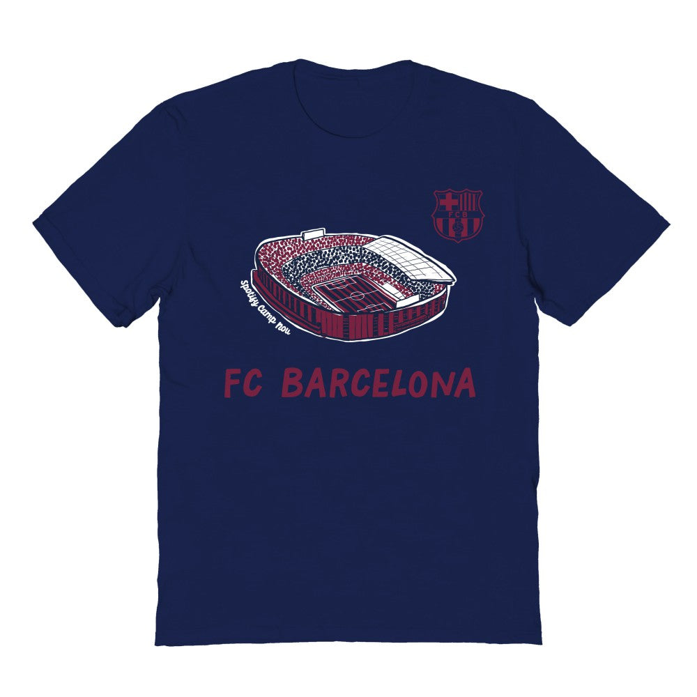 Barcelona Vive La Fete Youth Chilena Style T-Shirt - Navy outlet