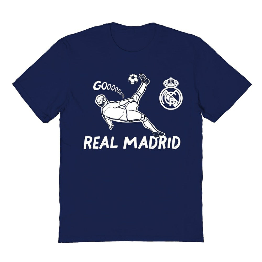 Real Madrid Vive La Fete Youth Chilena Style T-Shirt - Navy for sale
