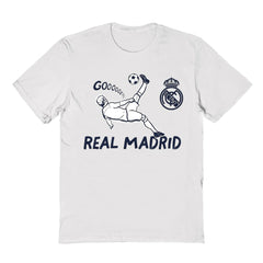 Real Madrid Vive La Fete Youth Chilena Style T-Shirt - White for sale