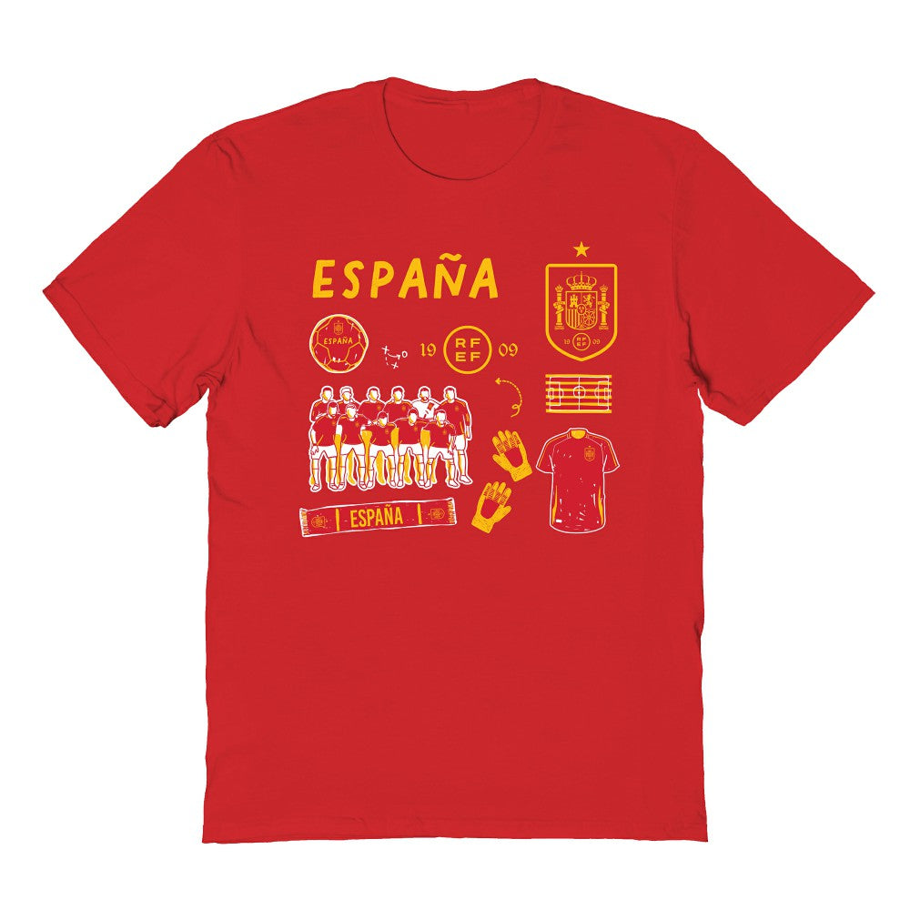 Spain National Team Vive La Fete Youth Impressions Icons T-Shirt - Red sale
