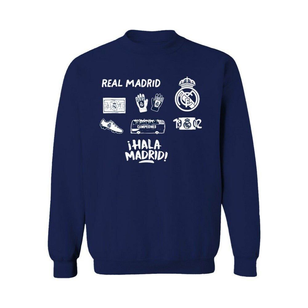 Real Madrid Vive La Fete Women's Impressions Icons Sweatshirt - Navy sale