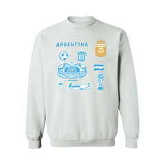 Argentina National Team Vive La Fete Women's Impressions Icons Sweatshirt - White outlet