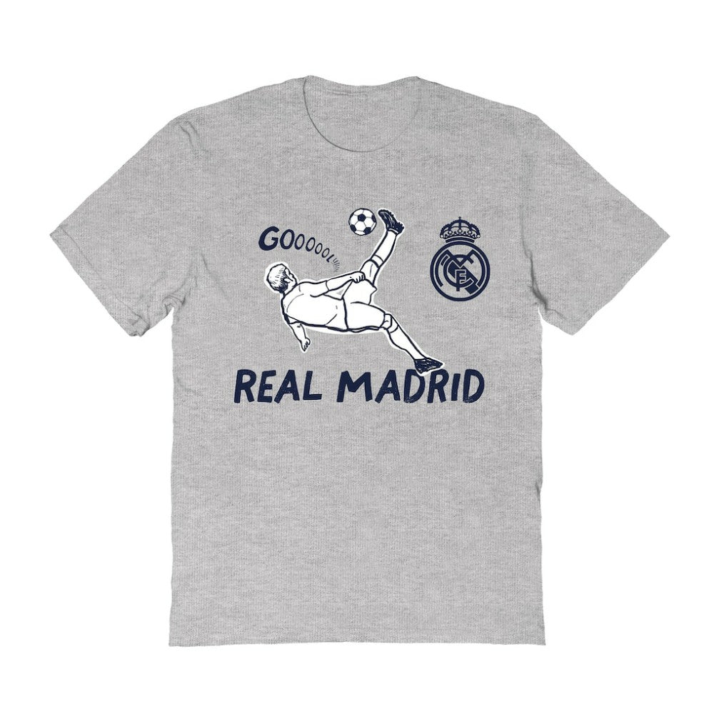 Real Madrid Vive La Fete Women's Chilena Style T-Shirt - Gray shop