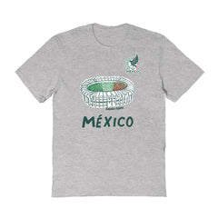 Mexico National Team Vive La Fete Women's Stadium Style T-Shirt - Gray shop