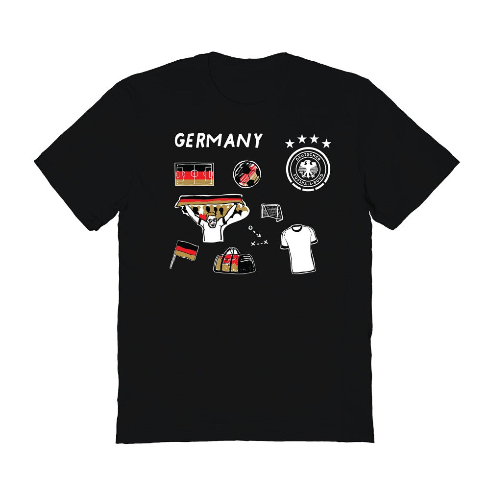 Germany National Team Vive La Fete Women's Impressions Icons T-Shirt - Black outlet