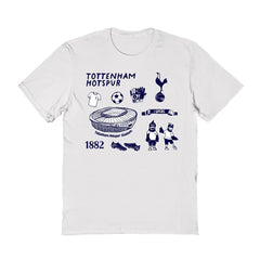 Tottenham Hotspur Vive La Fete Women's Impressions Icons T-Shirt - White sale