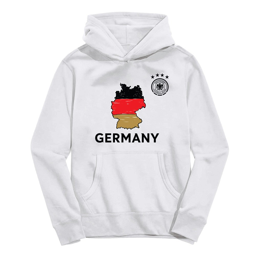 Germany National Team Vive La Fete Youth Map Style Hoodie - White sale