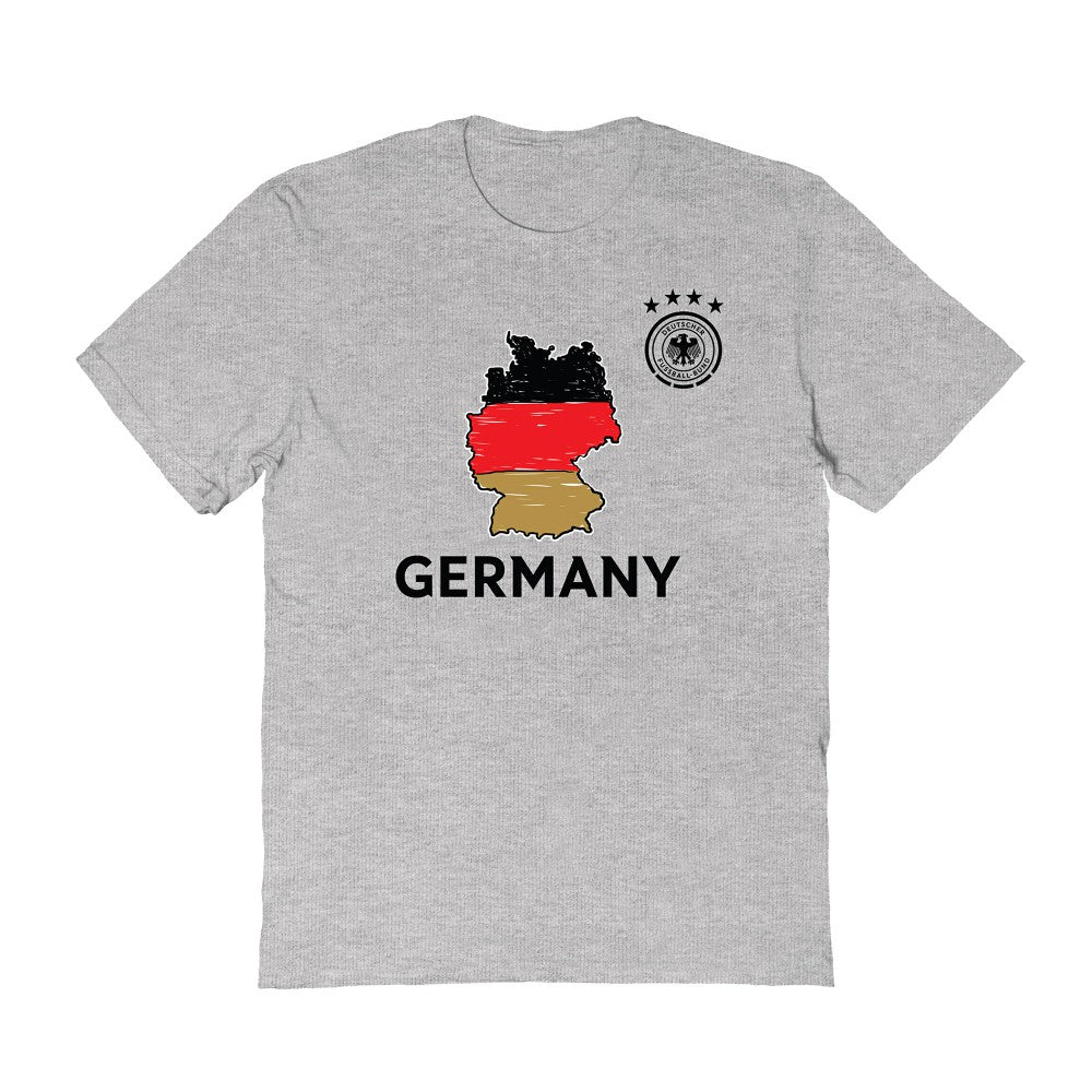 Germany National Team Vive La Fete Youth Map Style T-Shirt - Gray outlet