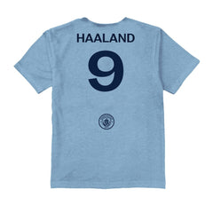 Erling Haaland Manchester City Vive La Fete Youth Player Name & Number Color Badge T-Shirt - Light Blue discount