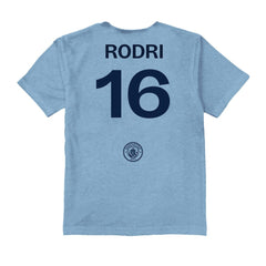 Rodri Manchester City Vive La Fete Youth Player Name & Number Color Badge T-Shirt - Light Blue outlet