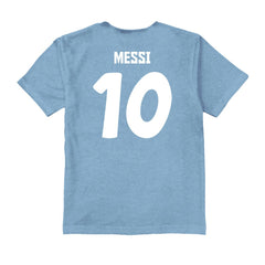 Lionel Messi Argentina National Team Vive La Fete Youth Player Name & Number Color Badge T-Shirt - Light Blue on sale
