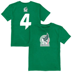 Edson Álvarez Mexico National Team Vive La Fete Youth Player Name & Number Color Badge T-Shirt - Green cheap