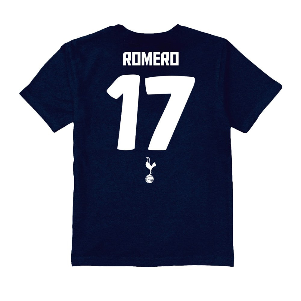 Cristian Romero Tottenham Hotspur Vive La Fete Youth Player Name & Number Chilena Style T-Shirt - Navy on sale
