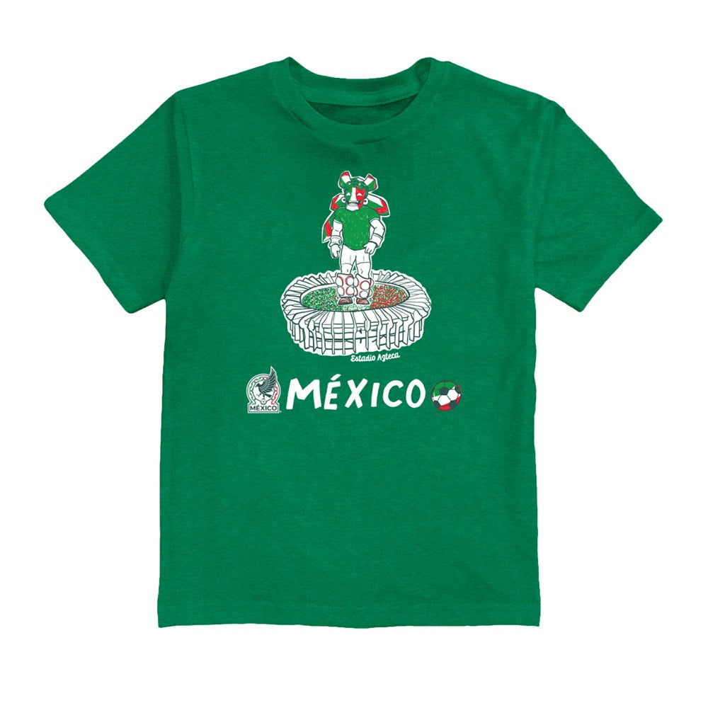 Edson Álvarez Mexico National Team Vive La Fete Youth Player Name & Number Stadium Style T-Shirt - Green sale