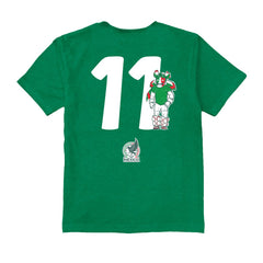 Santiago Gimenez Mexico National Team Vive La Fete Youth Player Name & Number Stadium Style T-Shirt - Green on sale