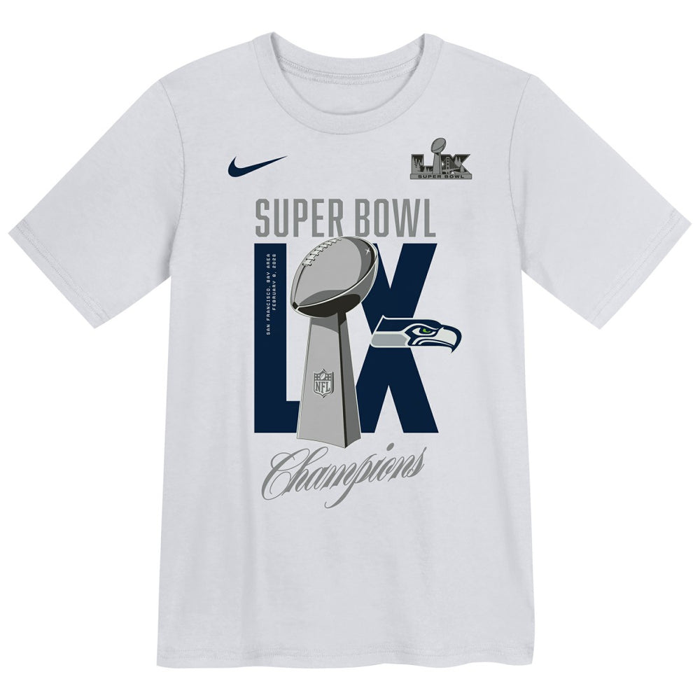 Seattle Seahawks Preschool Super Bowl LX Champions Heavy Chill T-Shirt - White | Nike discount