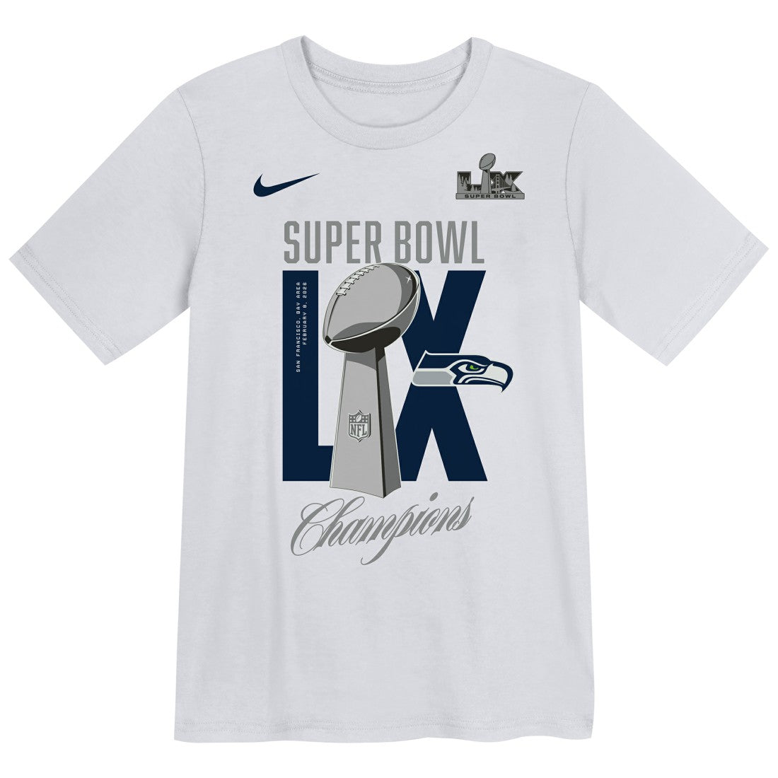 Seattle Seahawks Preschool Super Bowl LX Champions Heavy Chill T-Shirt - White | Nike discount