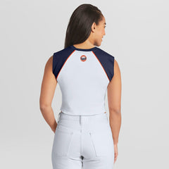 Houston Astros WEAR by Erin Andrews Women's Cooperstown Cropped Raglan Tank Top - White