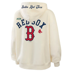 Boston Red Sox WEAR by Erin Andrews Women's Full-Zip Hoodie - Cream