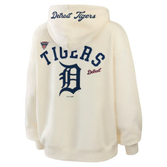 Detroit Tigers WEAR by Erin Andrews Women's Full-Zip Hoodie - Cream