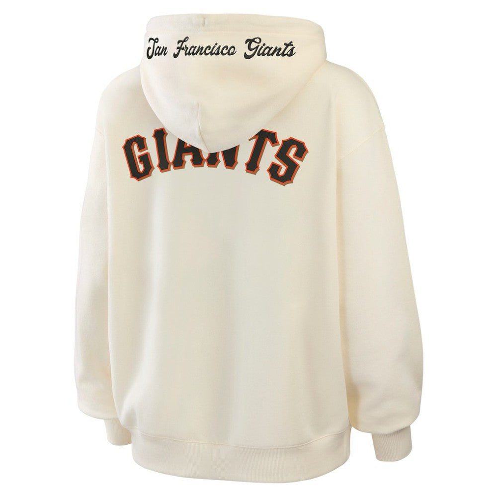 San Francisco Giants WEAR by Erin Andrews Women's Full-Zip Hoodie - Cream