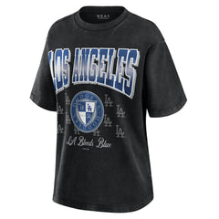 Los Angeles Dodgers WEAR by Erin Andrews Women's Oversized Boyfriend T-Shirt - Black