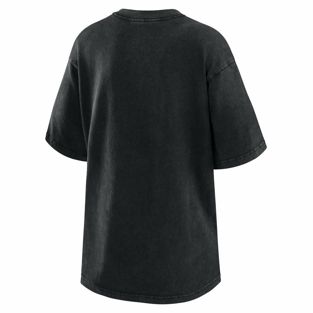 Cleveland Guardians WEAR by Erin Andrews Women's Oversized Boyfriend T-Shirt - Black