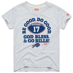 Josh Allen Buffalo Bills Homage Youth Be Good Do Good Signature Tri-Blend T-Shirt - Gray for sale