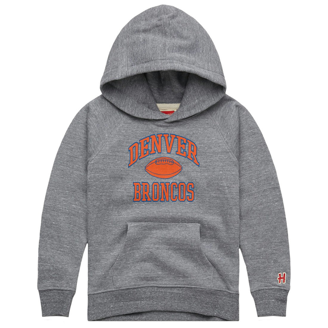 Denver Broncos Homage Youth Gridiron Tri-Blend Hoodie - Gray online