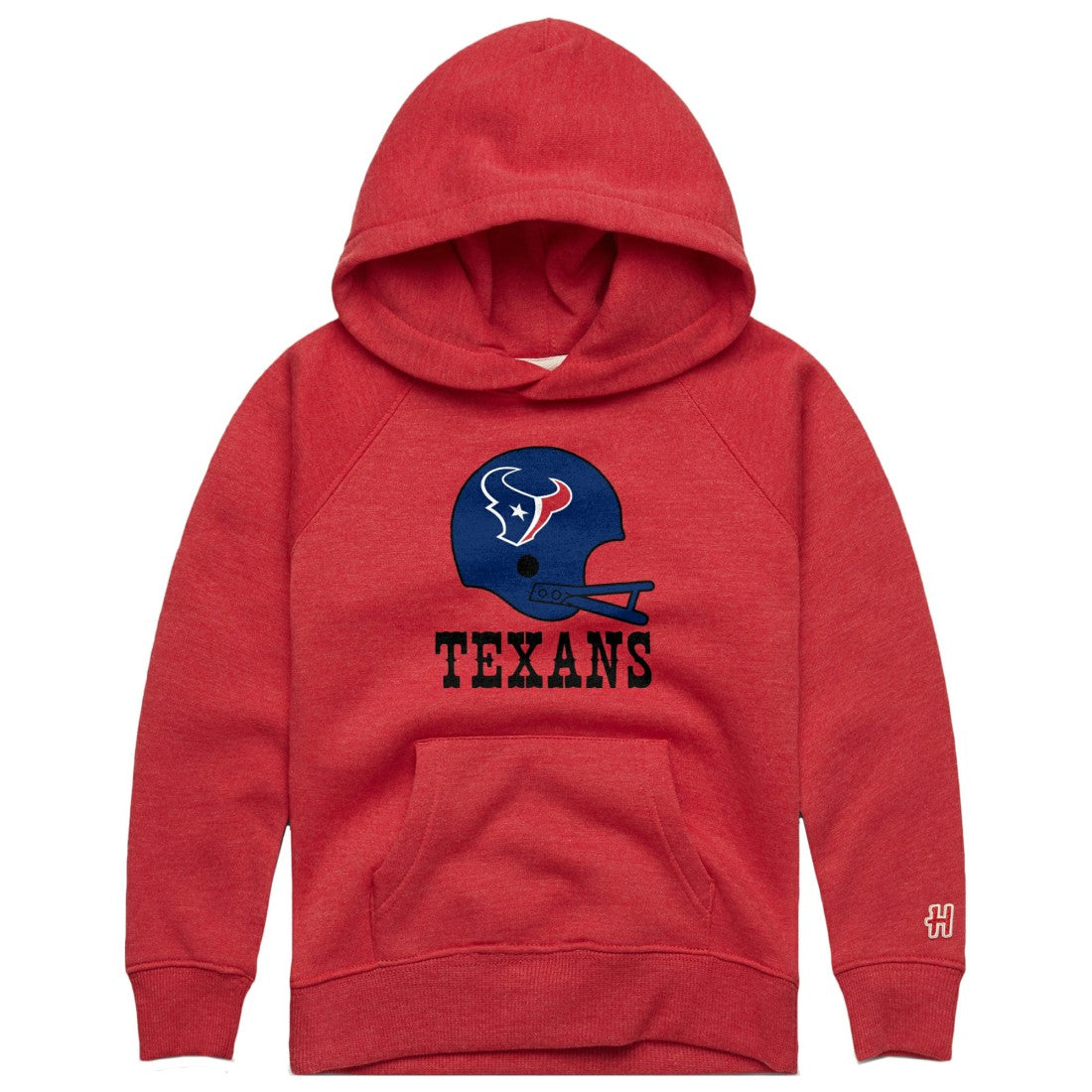 Houston Texans Homage Youth Big Helmet Tri-Blend Hoodie - Red outlet
