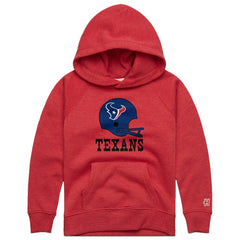Houston Texans Homage Youth Big Helmet Tri-Blend Hoodie - Red outlet