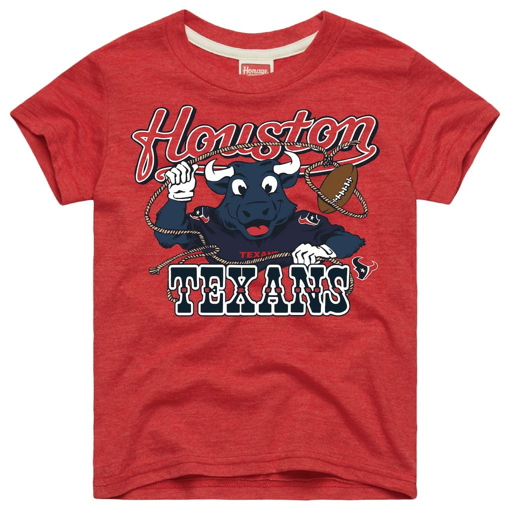 Houston Texans Homage Youth Toro Lasso Tri-Blend T-Shirt - Red on sale