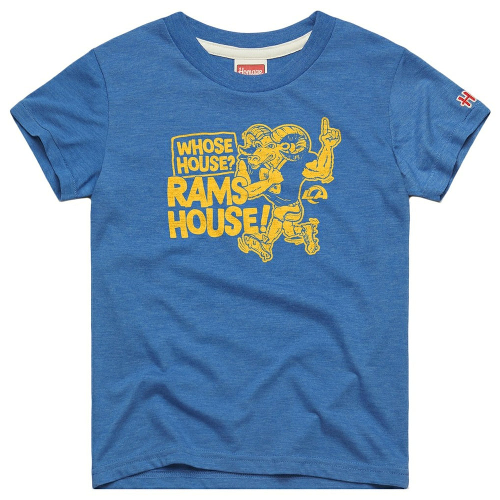 Los Angeles Rams Homage Youth Whose House Mascot Tri-Blend T-Shirt - Royal on sale