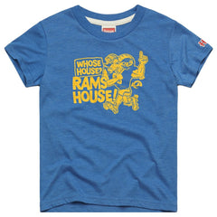 Los Angeles Rams Homage Youth Whose House Mascot Tri-Blend T-Shirt - Royal on sale